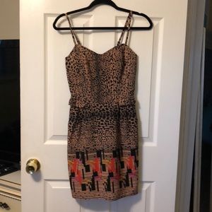 Spaghetti strap, multicolor dress.